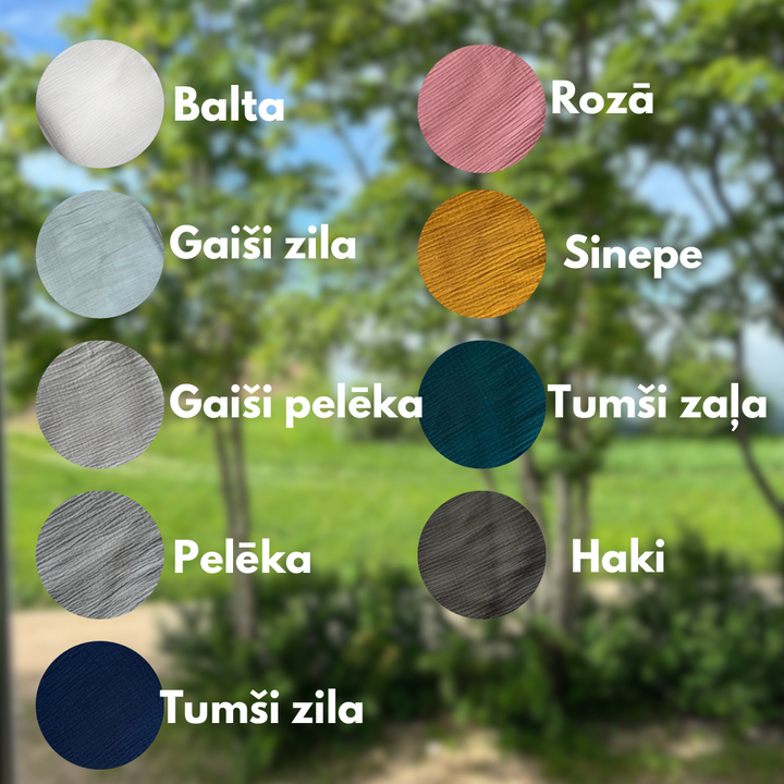 Divkārtu muslina sedziņas